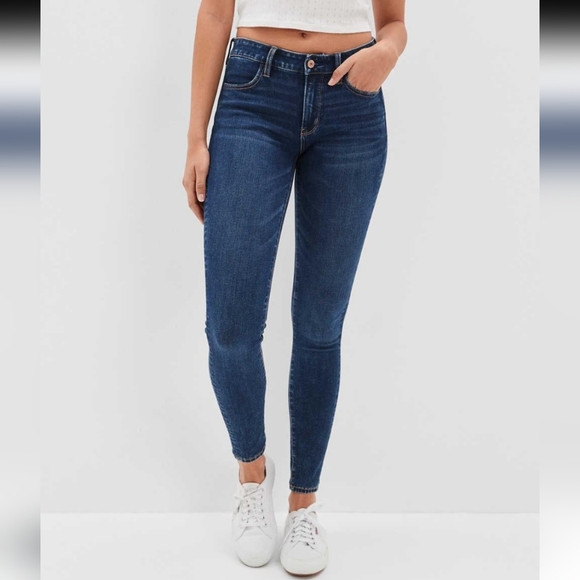 American Eagle Outfitters Dark Blue Skinny Jeans - Picture 1 of 9